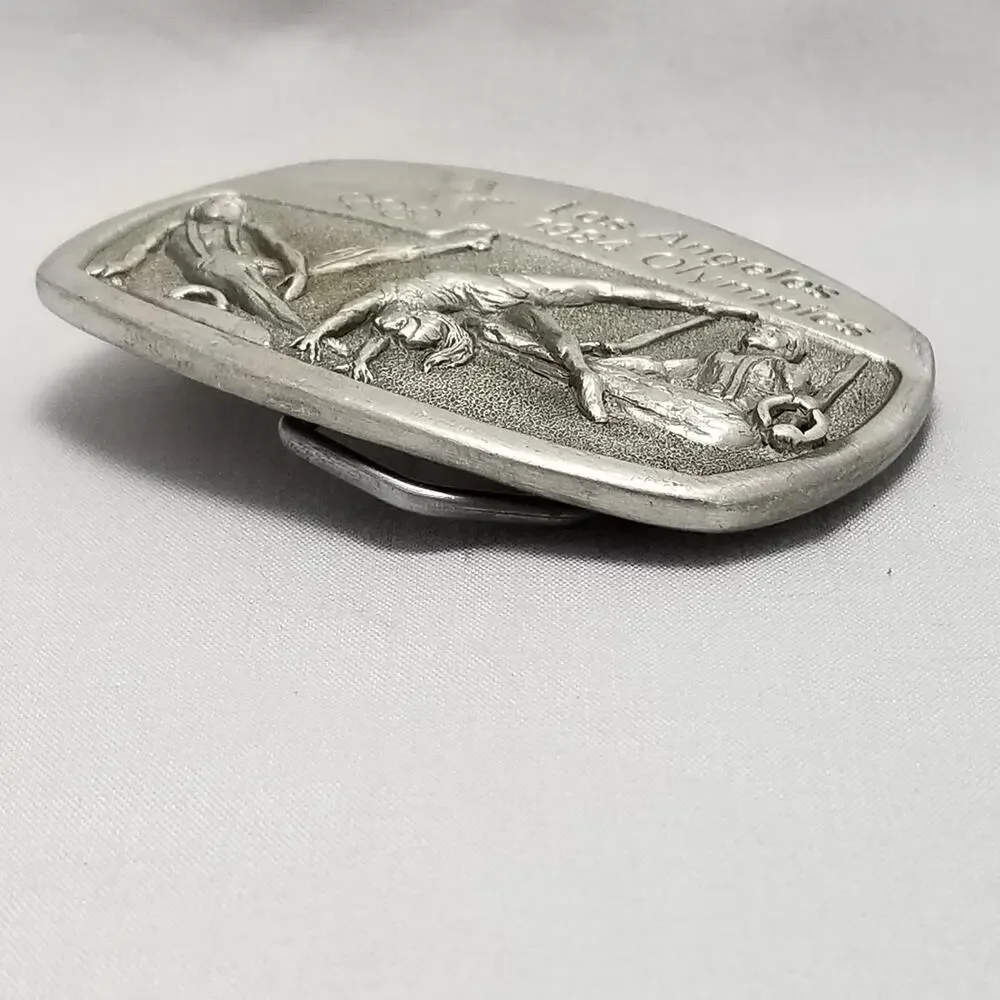 Belt Buckle 1980 Fine Pewter Los Angeles 1984 Olympics‎ Gymnastics Pommel Horse